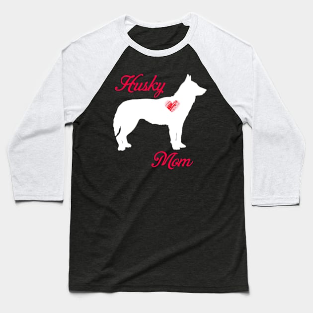 Husky mom   cute mother's day t shirt for dog lovers Baseball T-Shirt by jrgenbode